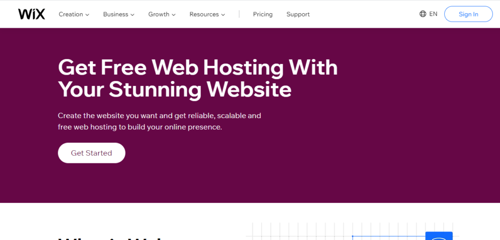 wix best free hosting website