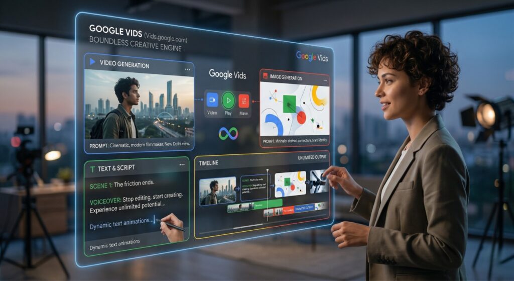 The End of Editing as We Know It: Unleashing Limitless Creativity with Google Vids 1 Google Vids Unlimited AI video editor